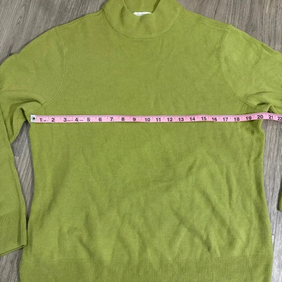 Appleseeds Cozy Green Pullover Mock Neck Sweater Size 0X - Picture 8 of 12